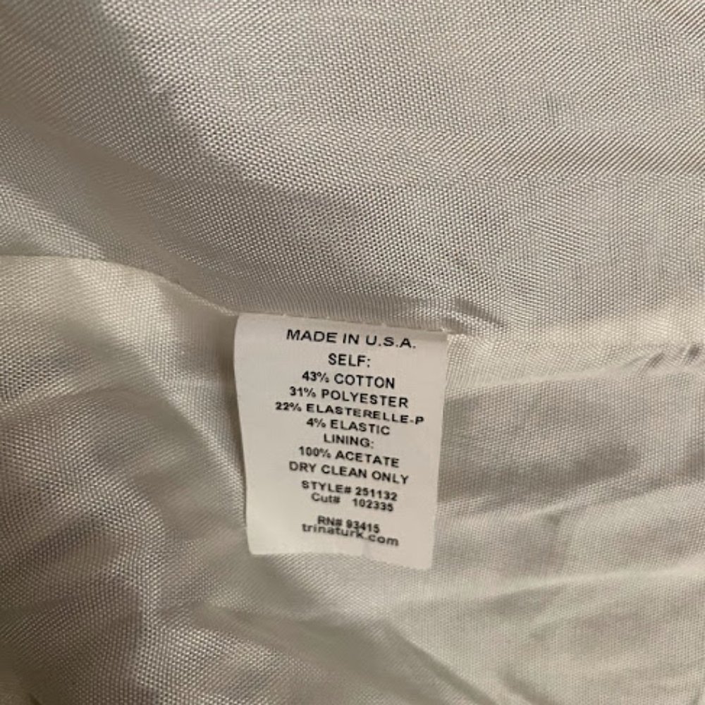 Trina Turk black and white seersucker dress sz 2 - Picture 4 of 7